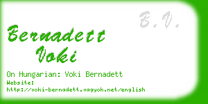 bernadett voki business card